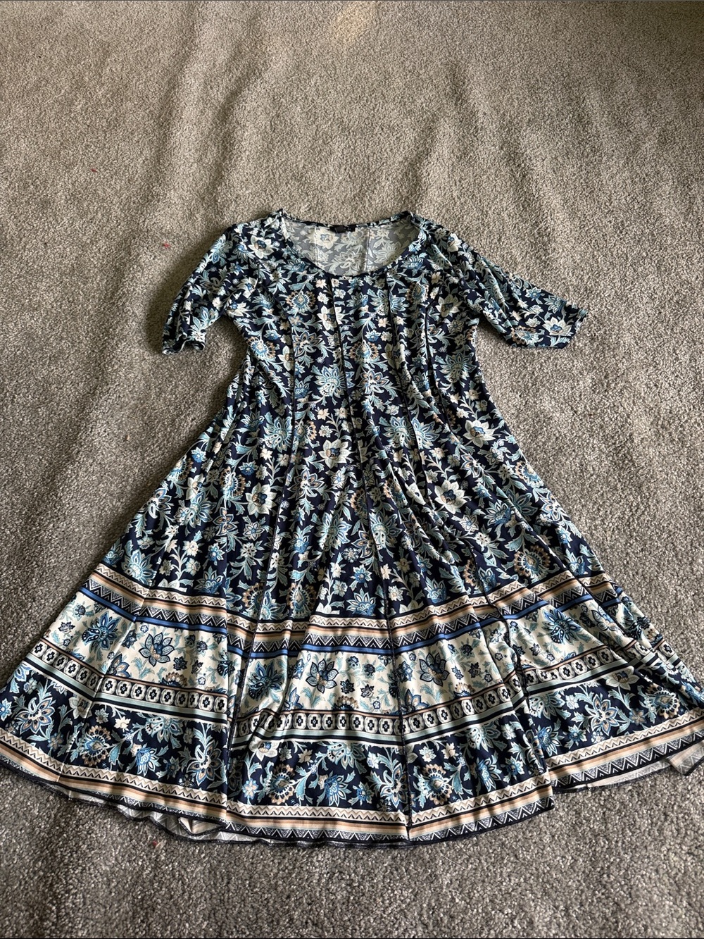 Sami & Jo Navy and Light Blue Floral Dress